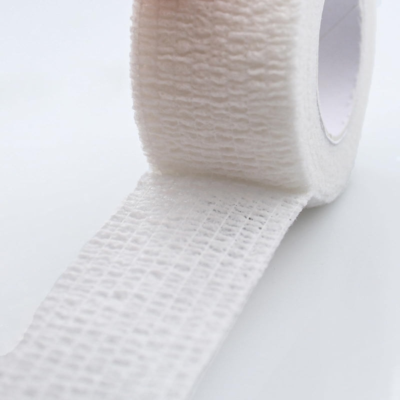 15 rolls 2.5 cm x 4.5 m self-adhesive bandage, self-adhesive bandage, adhesive bandage, self-adhesive bandage, elastic bandage, vet bandage, for hand, arm, foot, joint, finger (white) - BeesActive Australia