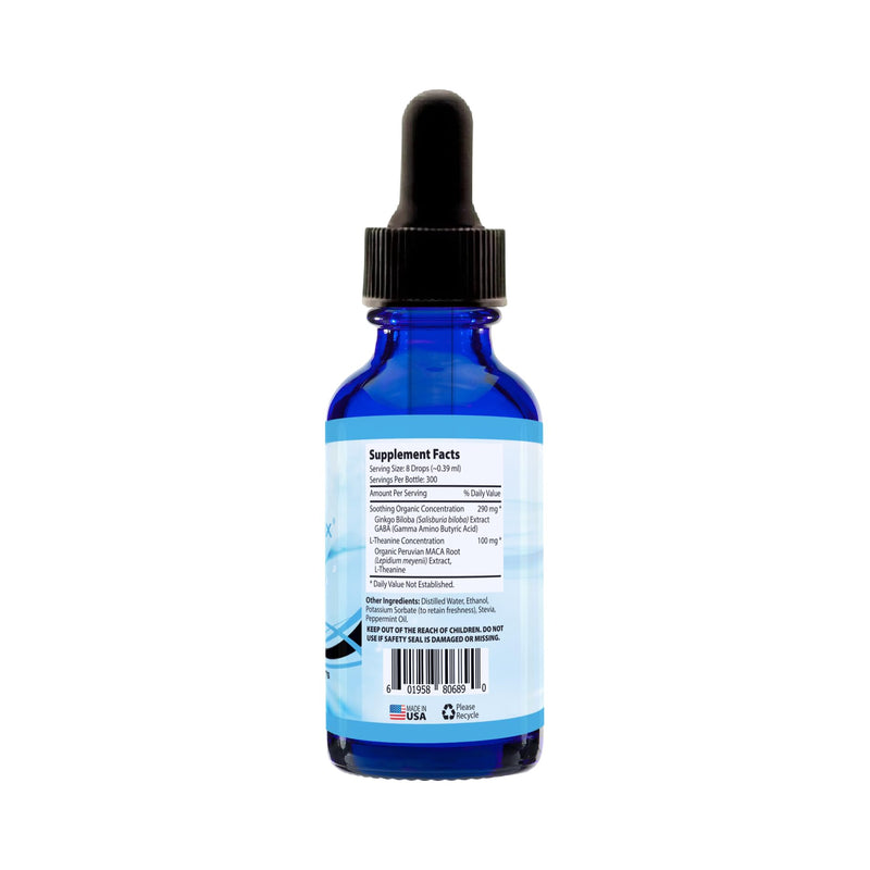 GABA with L-Theanine 290 mg, 4 Oz Liquid, 300 Servings, Made in USA, Quick Absorption, Quality Potent Ingredients, Non-GMO, GMP Certified Facility, Cruelty-Free Products