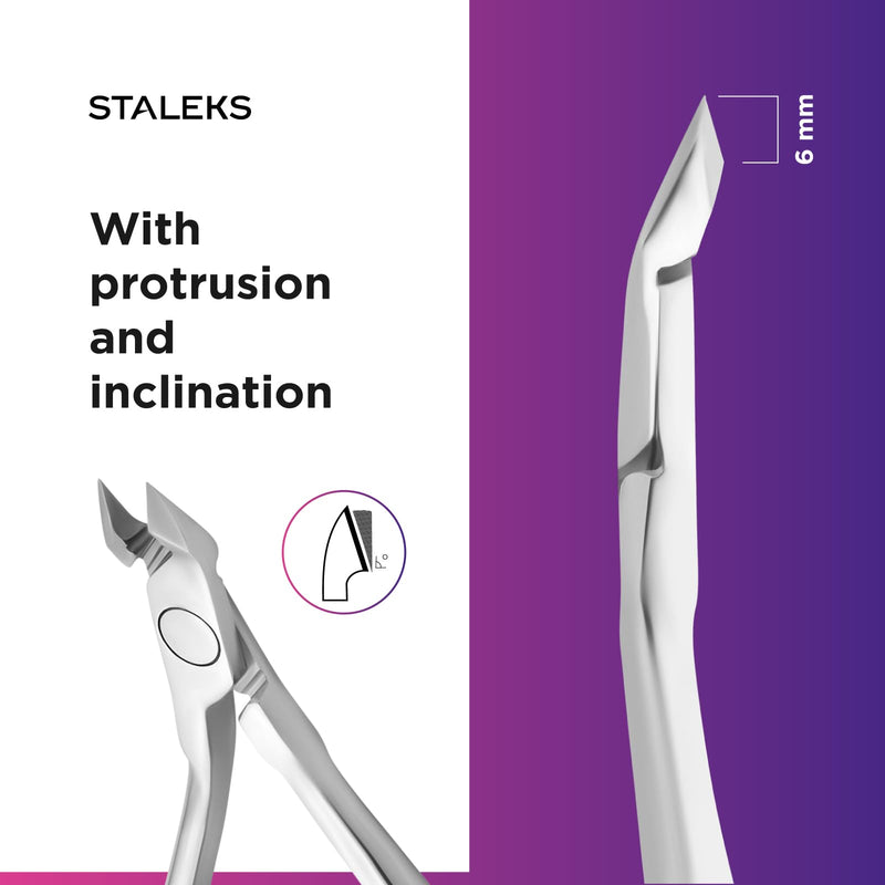 STALEKS PRO Expert 81 6mm Professional Cuticle Nippers – Stainless Steel Skin Nippers for Manicure