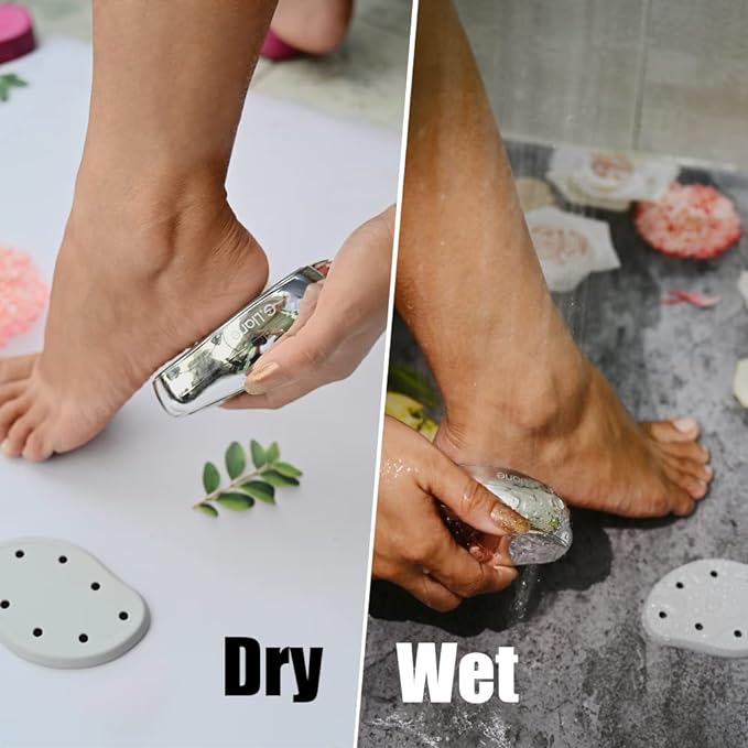 Heel Exfoliating Nano Glass Foot File Exfoliating -G.Liane Crystal Glass Heel File Foot Care Tool for Exfoliating Files Wet and Dry Unisex (Silver) -  Australia