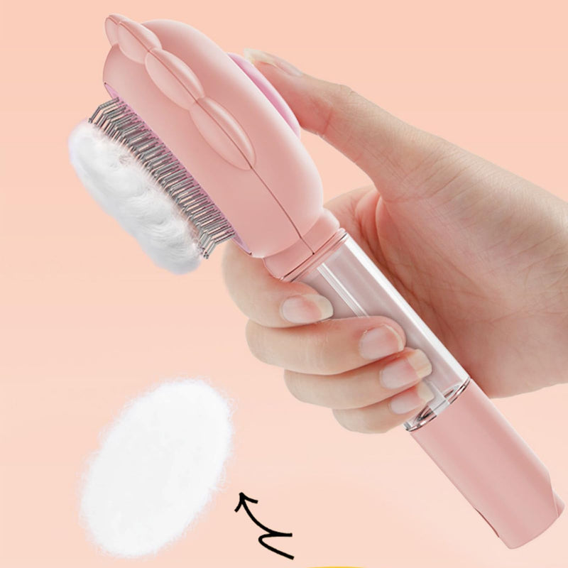 TOOVREN Spray Cat Brush with Release Button, Cat Brushes for Indoor Cats, Self Cleaning Cat Hair Brush for Removing Tangled and Loose Hair, Pet Hair Removal Comb for Cats and Dogs (Pink) pink - BeesActive Australia