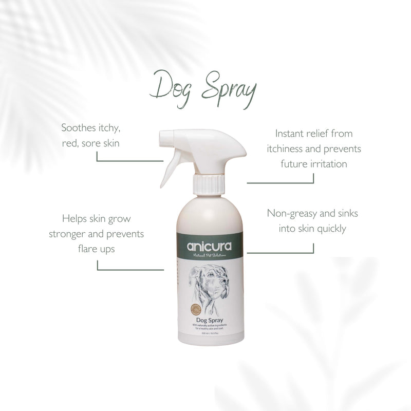 Anicura Dog Spray 500ml – Instant Relief & Long-Term Skin Health – Soothes Itchy, Dry Skin & Allergies – Gentle, Natural Care for All Dogs