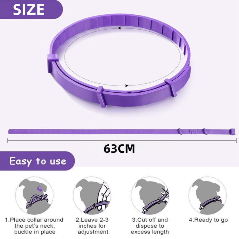 2PCS Adjustable Calming Co/llar for Dogs,Waterproof Dog Co/llar with fl/ea & ti/ck Treatment,Anti Bark Co/llar with Lavender,Long-Lasting Soothing & Anxiety Relief,Puppy Safe,Dog Calming Co/llar