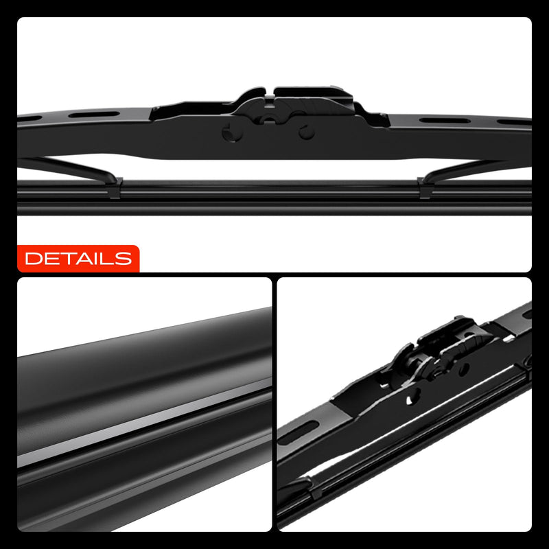 A-Premium 22"+20"+11" Windshield Wiper Blades Compatible with Jeep Compass 2007-2016 & BMW 325i 2001-2005 - Front Rear Wipers Blade Set for Hook/Hook Arm, with Wear Indicator & Towel (Pack of 3) 22"+20"+11" Hook+Hook