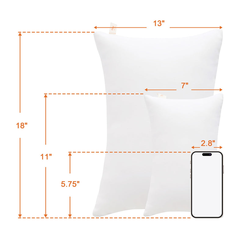 NTBAY Tiny Pillows, Down Alternative 7"x11" Microfiber Mini Pillows for Travel, Pets, Soft Machine Washable Small Pillows for Neck, Wrist, Lumbar and Knee, White 11"x7" - BeesActive Australia
