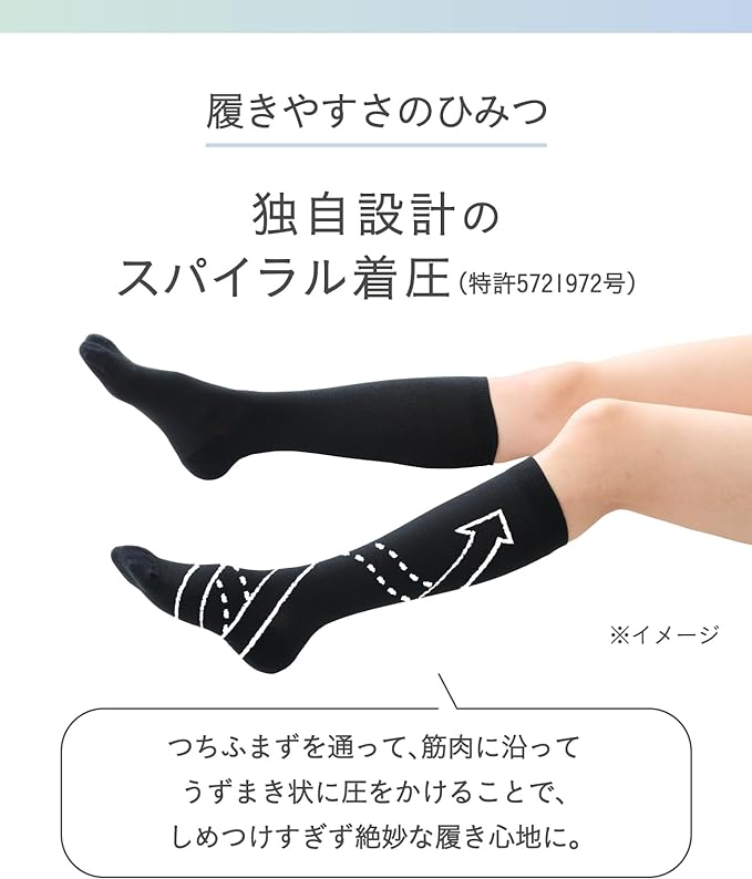 [Okamoto] Socks supplement 632-990 Women's socks that swirl and promote blood circulation - BeesActive Australia