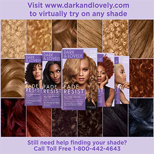 SoftSheen-Carson Dark and Lovely Fade Resist Rich Conditioning Hair Color, Permanent Hair Color, Up To 100 percent Gray Coverage, Brilliant Shine with Argan Oil and Vitamin E, Rich Auburn (Pack of 2) Rich Auburn 374 1 Count (Pack of 2)