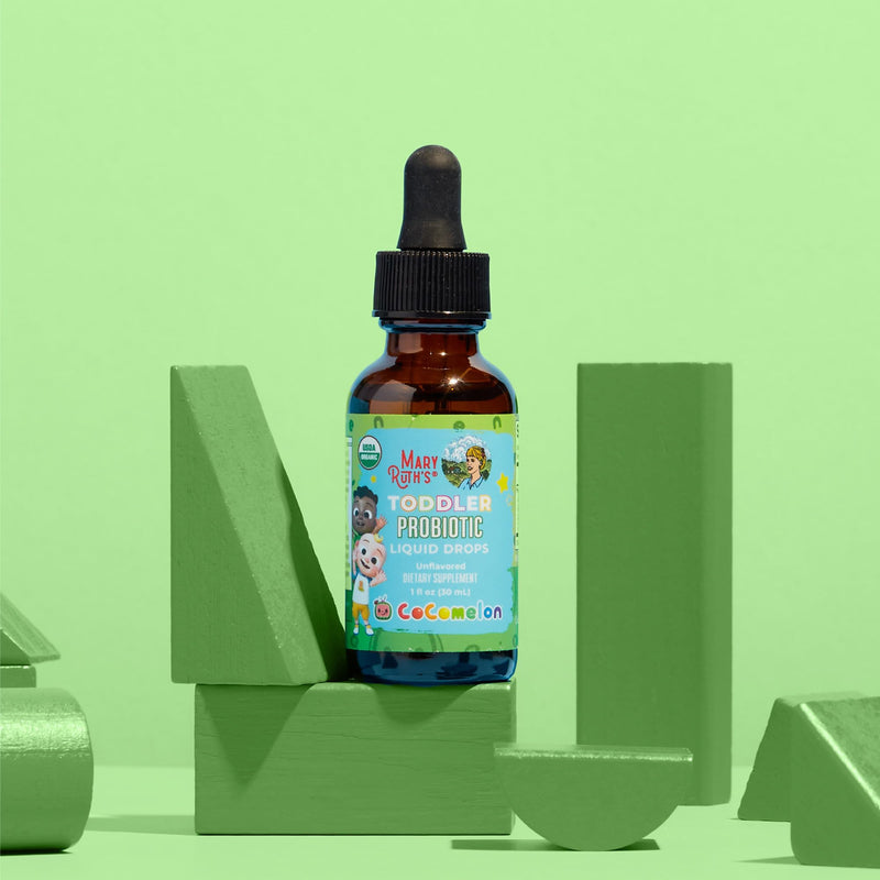 MaryRuth's Organic Toddler Probiotic Liquid Drops, Sugar Free, Ages 1-3 | 5 Probiotic Strains, 150 Million CFU Per Serving, USDA Organic, Sugar Free, Vegan