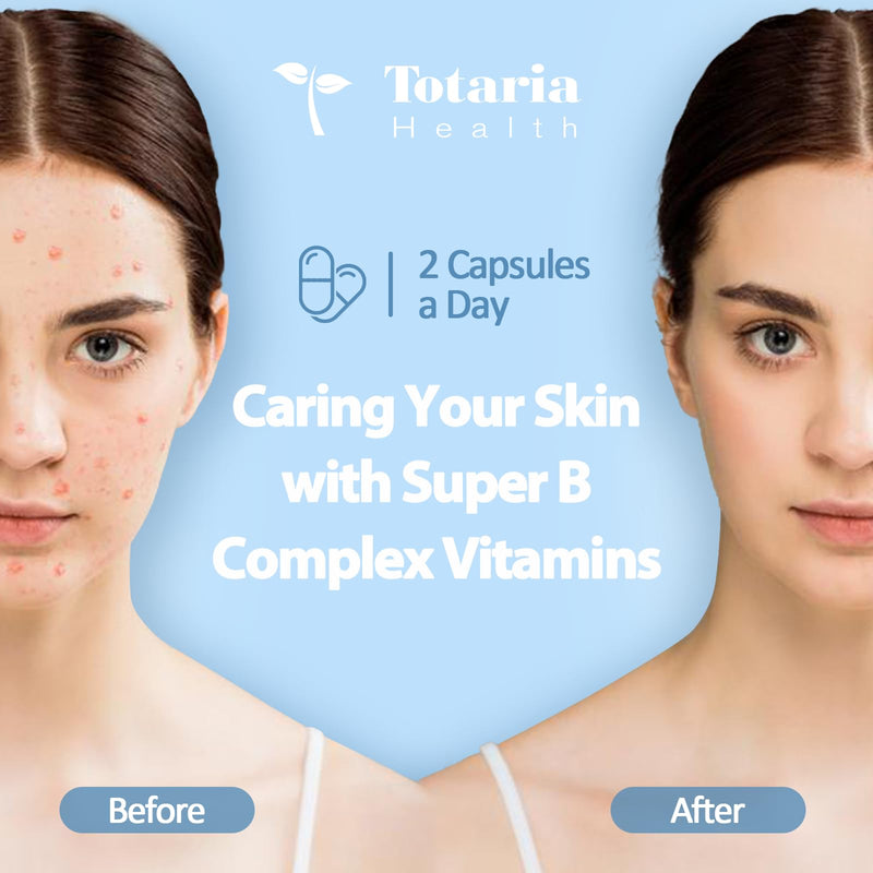 13-in-1 Vitamin B Complex Plus with Vitamin B1, B2, B3 (Niacinamide), B4, B5, B6, B7 (Biotin), B8 (Inositol), B9 (Folate), B12, C, D3, K2 - Energy, Nerve, Immune, Skin Support - 120 Vegan Capsules 1