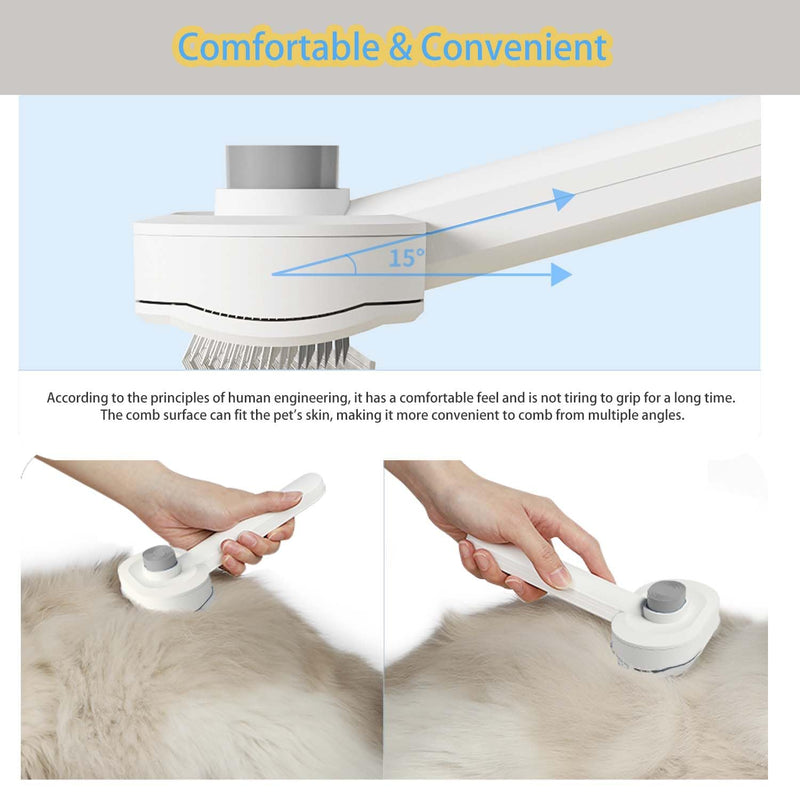 Cat Brush with Air Cushion Massager,Cat Hair Brush Airbag Massage Comb,For Dog/Cat Care Hair Long And Short Hair Brushes,Dog/Cat Hair Brushes Grey - BeesActive Australia