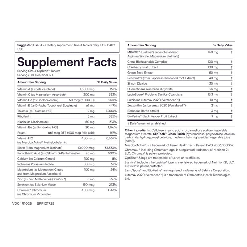 Purity Products - MyBiotin SuperClinical, 5-in-1 Multivitamin Biotin Matrix | for Women with Biotin - MB40X 40X More Soluble - Hair Growth, Skin & Nails - Energy, Metabolism & Gut Health - 120 Tablets 1