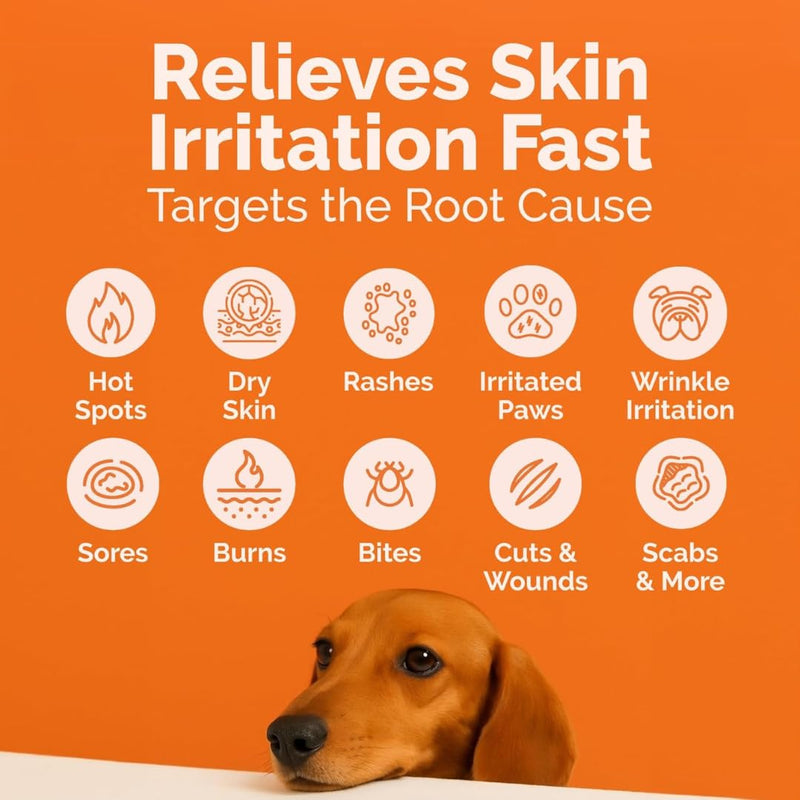 2-Pack Hot Spot & Itch Relief Skin Cream for Dogs & Cats | Fast & Lasting Relief | Treats The Source Natural Ingredients & Colloidal Silver Vet-Recommended Safe & Non-Toxic Made in USA (2oz) Pack of 2