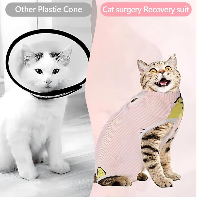 1 Piece Professional Cat Recovery Suit for Abdominal Wounds or Skin Diseases Kitten Surgery Recovery Suit E-Collar Alternative for Cats Dogs Post Surgery (S) - BeesActive Australia
