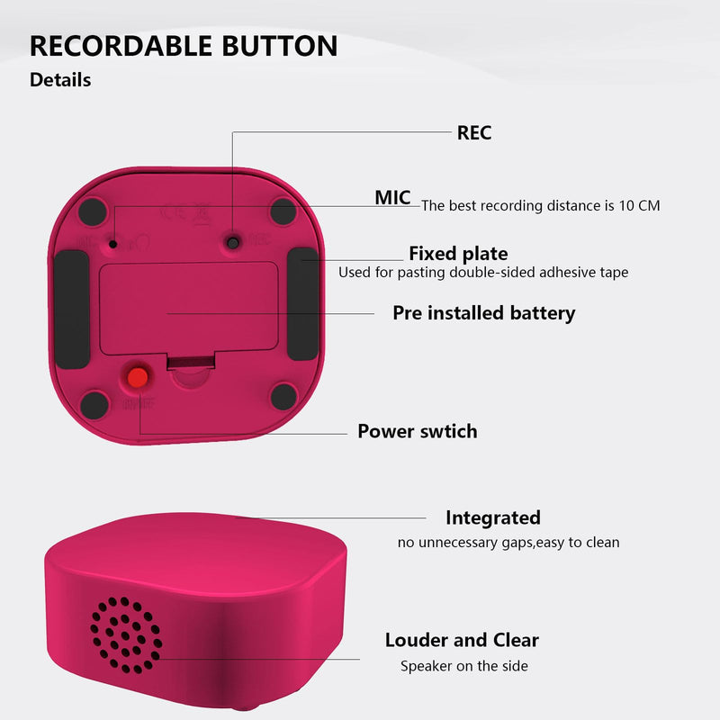 Dog Buttons for Communication Voice Recording Training Buzzer 30S Repeatable Pet Speaking Puzzle Toy for Cats & Dogs Clicker Dog Talking Button Set for Study Office Home 4 Packs Dog talking button set pack of 4 - BeesActive Australia