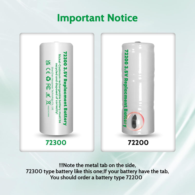 Replacement Battery for Welch Allyn 72300 3.5V 1500 mAh Rechargeable Battery Fits for Welch Allyn Otoscope 71000-A,71000-C
