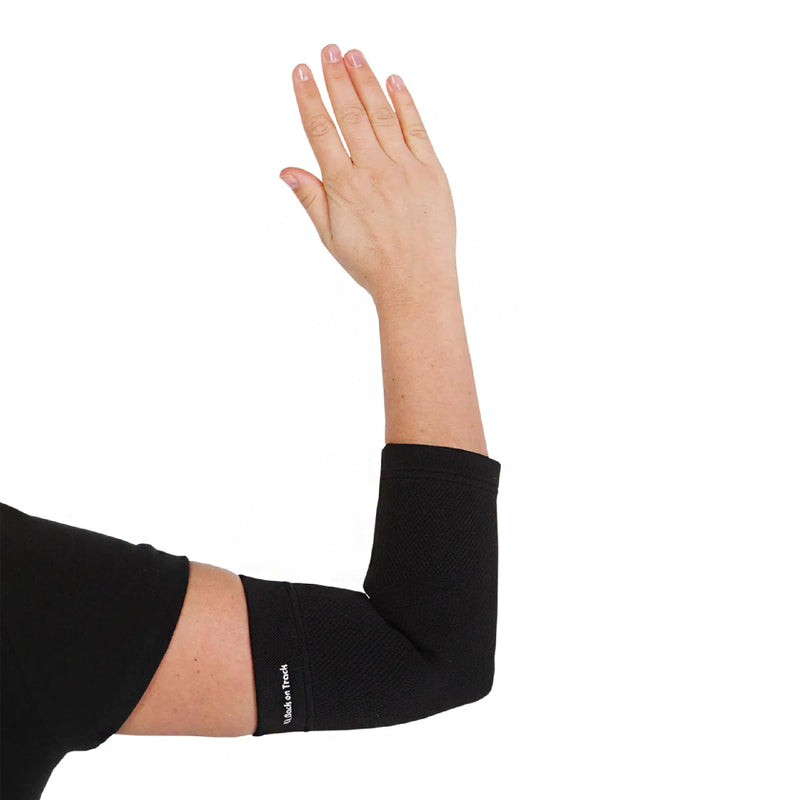 Back on Track Physio Elbow Brace 4-Way Stretch 1207 with Welltex Technology, Black, Large - BeesActive Australia