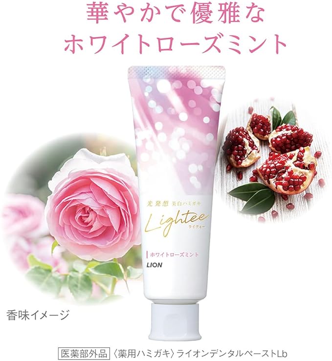 Lightee Whitening Toothpaste, White Rose Mint, Toothpaste, 3.5 oz (100 g) + Leaflet Included -  Australia