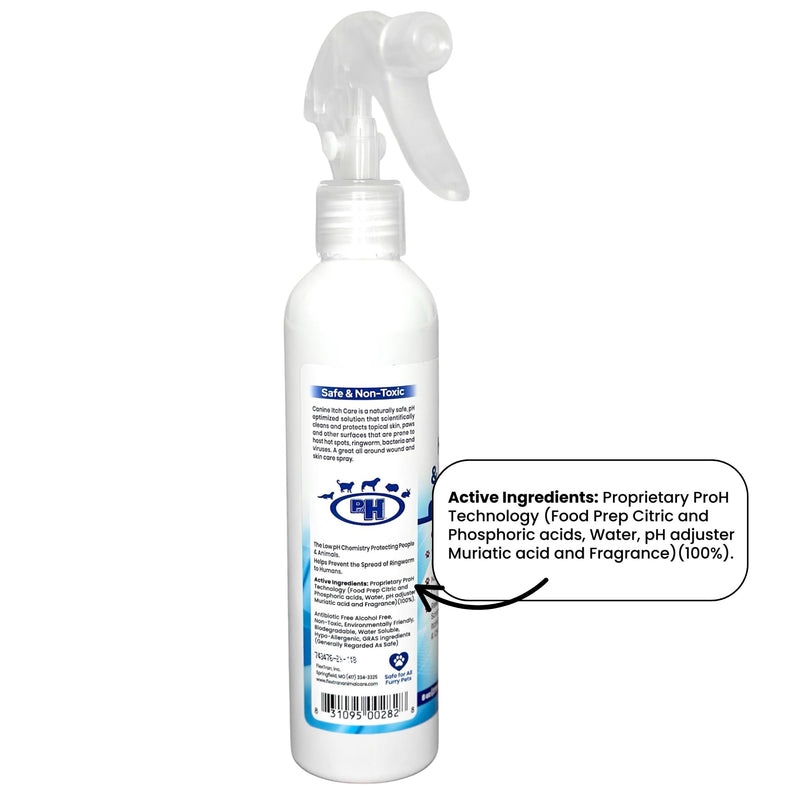 Canine Itch Care Hot Spot Spray & Itch Relief For Dogs. Remedy for Dog Itching, Dry Skin, Rash, Ringworm, Dermatitis, Itchy Paw, Irritation on Skin, Skin Allergy, Wound Care. 8 oz Ready To Use Spray