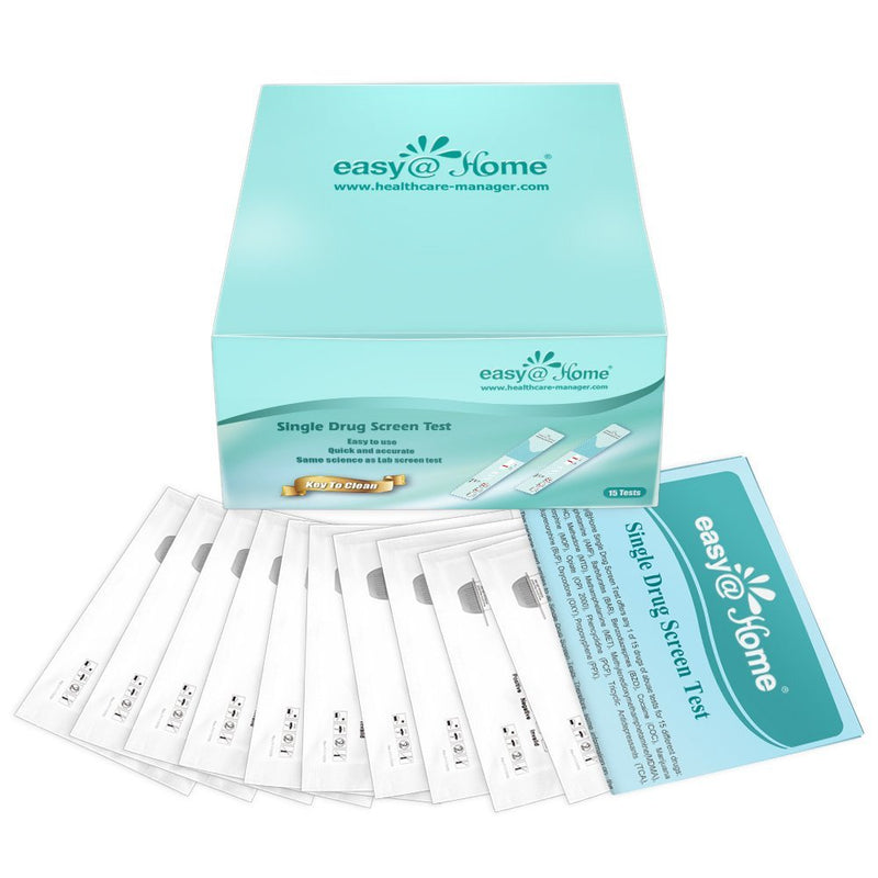 Easy@Home 15 Pack Cocaine(COC) Single Panel Drug Tests Kit - Value Pack COC Screen Urine Drug Test Kit- #EDCO-114 15 Count (Pack of 1)