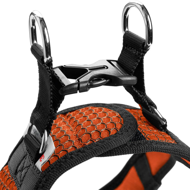 HUNTER HILO COMFORT harness for small dogs with mesh material and reflective elements, brown, S
