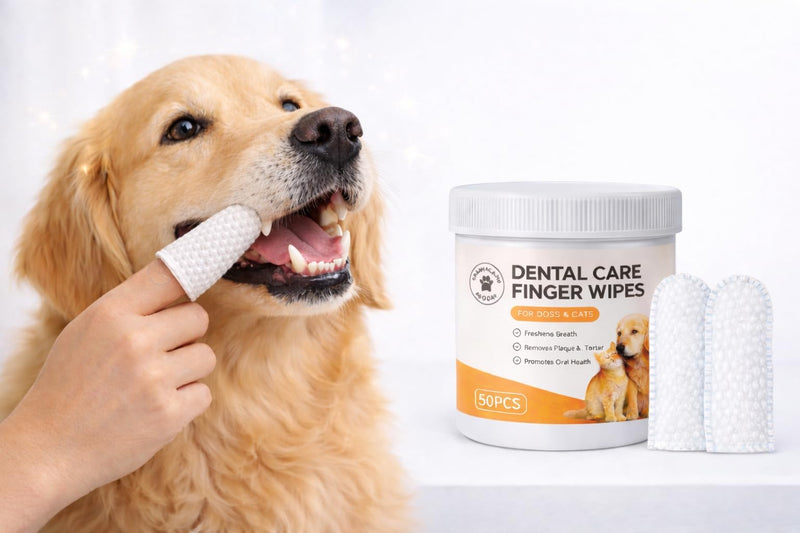 Finger Dental Wipes All Natural for Dogs and Cats