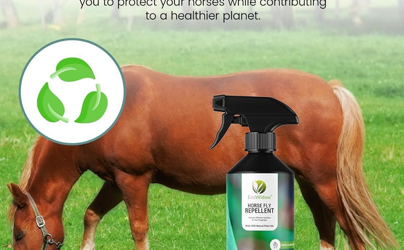 Natural Horse Fly Repellent Spray - 500ml | Citronella-Based Formula | Eco-Friendly | Ideal for Stables, Rugs & Bedding and Clothing Personal Protection 500ml (1 Pack)