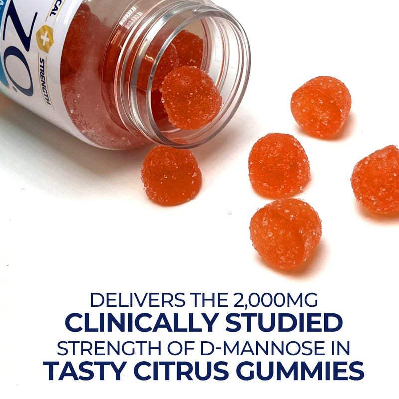 AZO D Mannose Urinary Tract Health Gummies, 40 Count, Clinical Strength 2000mg, Helps Cleanse, Flush & Protect, No.1 Pharmacist Recommended Brand, Vegan Tangy Citrus Blast Flavor, Non-GMO, Gluten Free 40 Count (Pack of 1) Nutritional Supplement