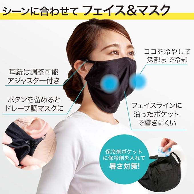 Alphax UV Realy Cool Face Cover (Includes 2 Ice Packs) -  Australia