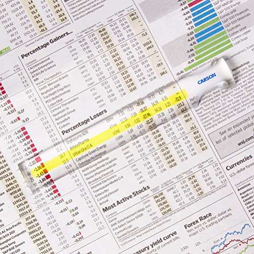 Carson MagniRead 1.5x Bar Magnifier for Reading Fine Print, Books, Menus, Newspapers, Magazines and More - Set of 6