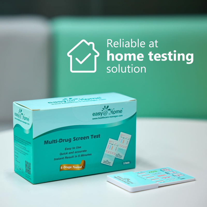 Easy@Home Multi-Drug Screen Test: (12 Pack) at Home Drug Testing Kits Detecting Amphetamine Oxazepam Cocaine Morphine Cannabinoids Human Urine Sample Only - #EDOAP-754 12 Pack - BeesActive Australia
