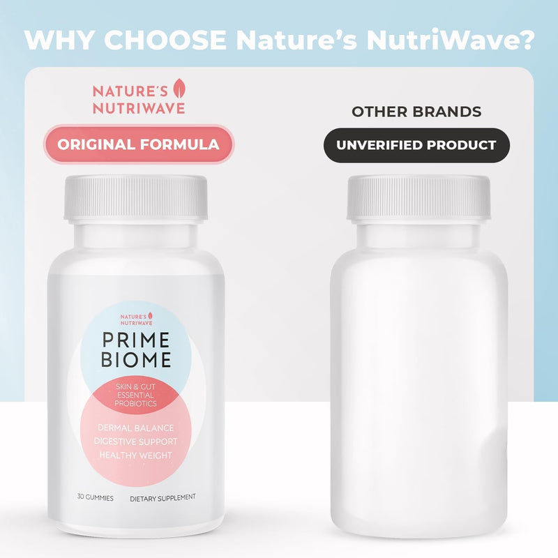 PrimeBiome Gummies – Inulin, Lion's Mane & Ginger – 30 Ct, 3 Month Supply | Prebiotic Inulin, Lion's Mane & Ginger | Non-GMO, No Stimulants, GMP Certified | Chewable daily gummy 30 Count (Pack of 3)