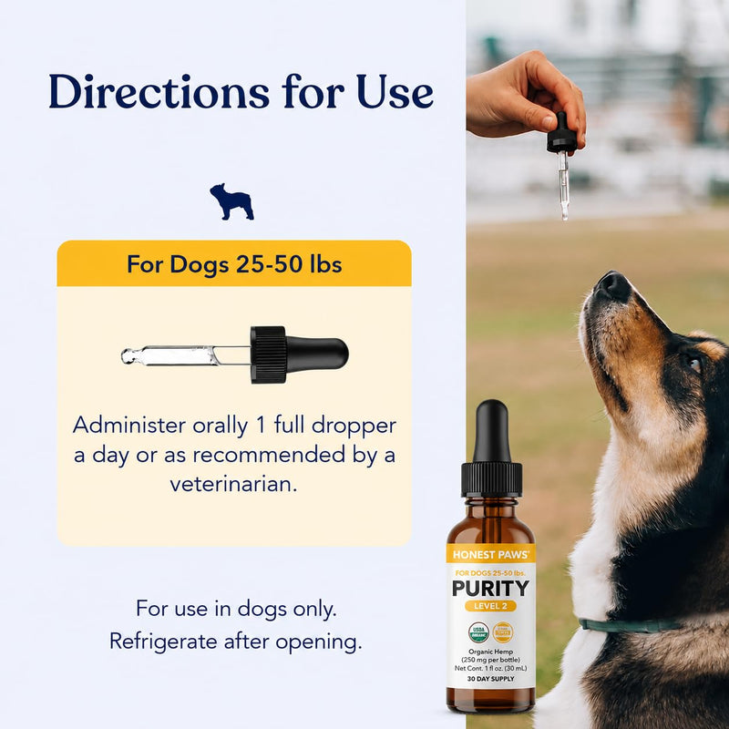 Honest Paws Hemp Oil for Dogs - Natural Hemp Seed Oil Drops Rich in Omega 3 6 9 - May Help Support Calm Behavior, Physical Comfort & Overall Wellness - Made in USA Level 2