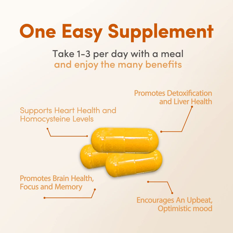 Methyl Factors + - 60 Capsules I B Vitamins, Folate & Riboflavin for Normal Heart, Liver & Brain Function*, Energizing & Mood Boosting Supplement