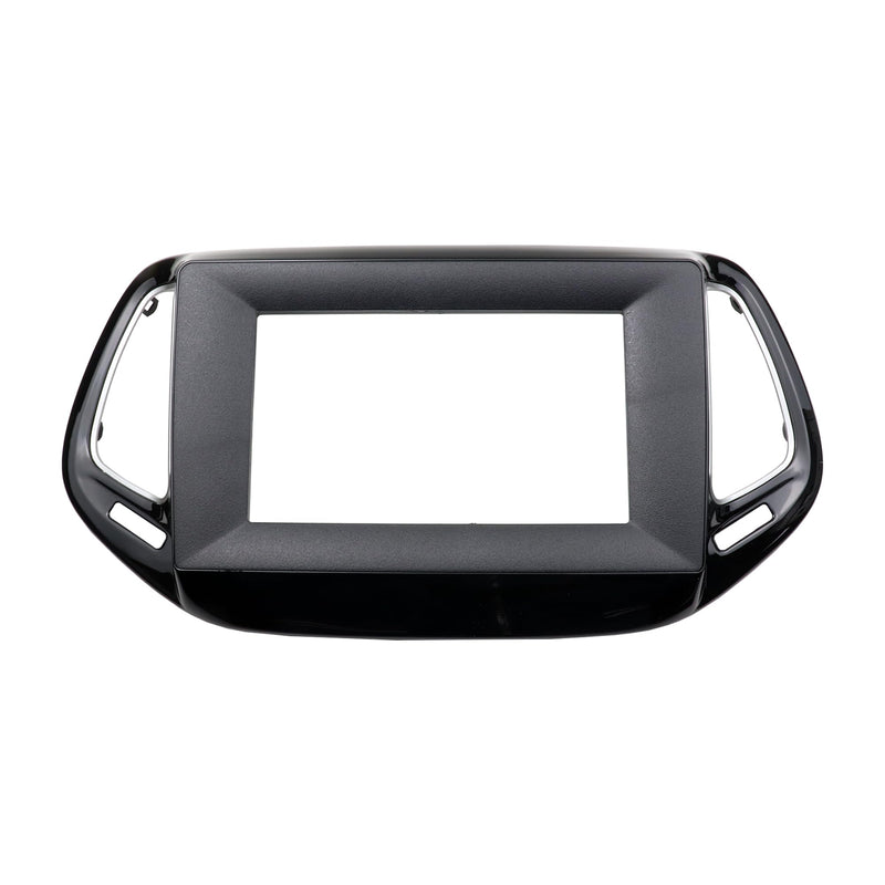 Radio Stereo Bezel for Jeep Compass 2017-2018 Dash Installation Mount Trim Kit Fits 10.1" and Double Din Size Screen
