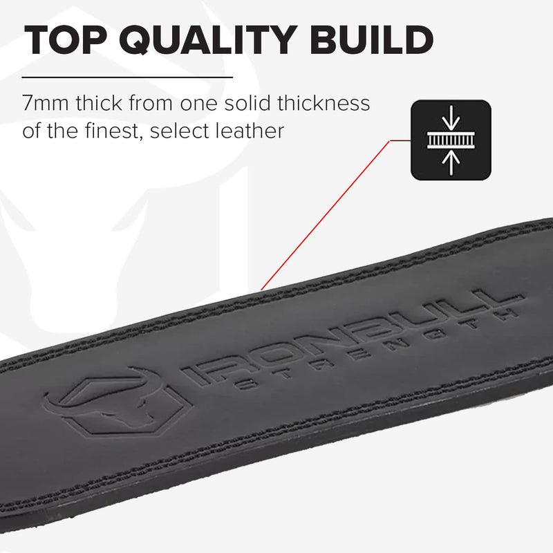 7mm Leather Weight Lifting Belt (IPF, USAPL, USPA, IPL USAW & IWF Approved) - 4" to 2” Tapered Premium Weightlifting Belt for Olympic Lifting, Powerlifting, Cross training, Gym, Workout & Weight Training - Weightlifting Belts for Men and Women Medium - BeesActive Australia