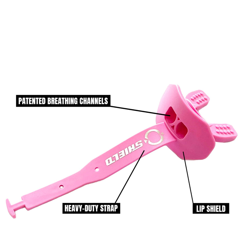 O Shield Mouthguard Airtight with Strap and Vortex Design, Generating Enough Airflow, Professional Stylish Ergonomic Fashion, Pink - BeesActive Australia