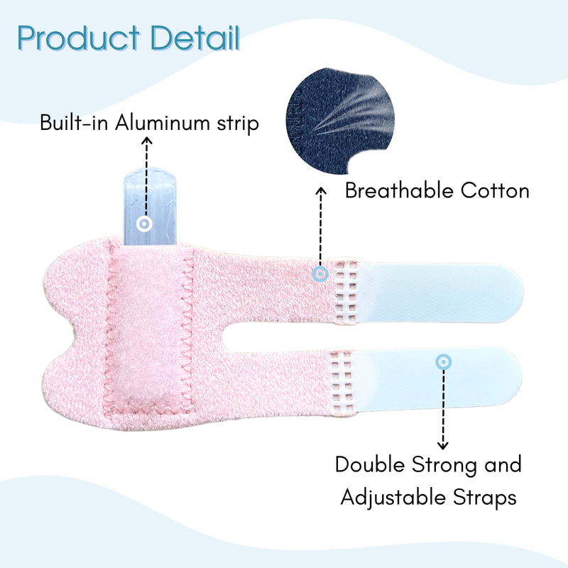 5 Pcs Thumb Finger Splint,Trigger Finger Splints,Finger Brace,Injured Mallet Finger,Broken Fingers Straightening,Pain Relief,Arthritis or Support for Fingers,Suitable for thumb, Index, Middle, Ring, Pinky Finger (Pink) Pink - BeesActive Australia
