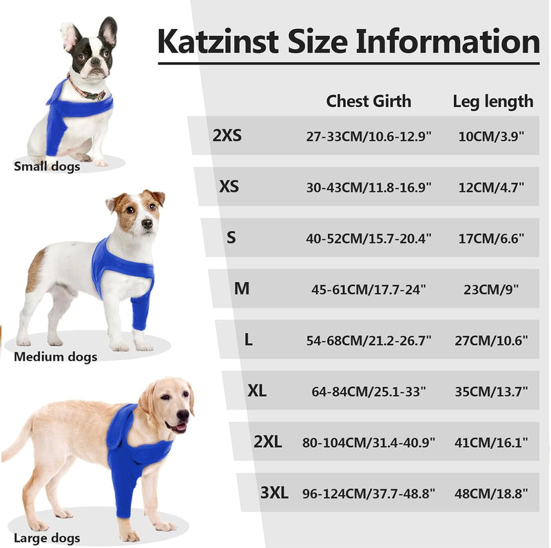 Recovery Sleeve Dog, Elbow Pads for Dogs, Elbow Brace Protector, Dog Surgery Recovery Sleeves Front Right Left Leg for Hot Spots, Wounds, Bandages, Anti Licking for Dogs, Blue L - BeesActive Australia