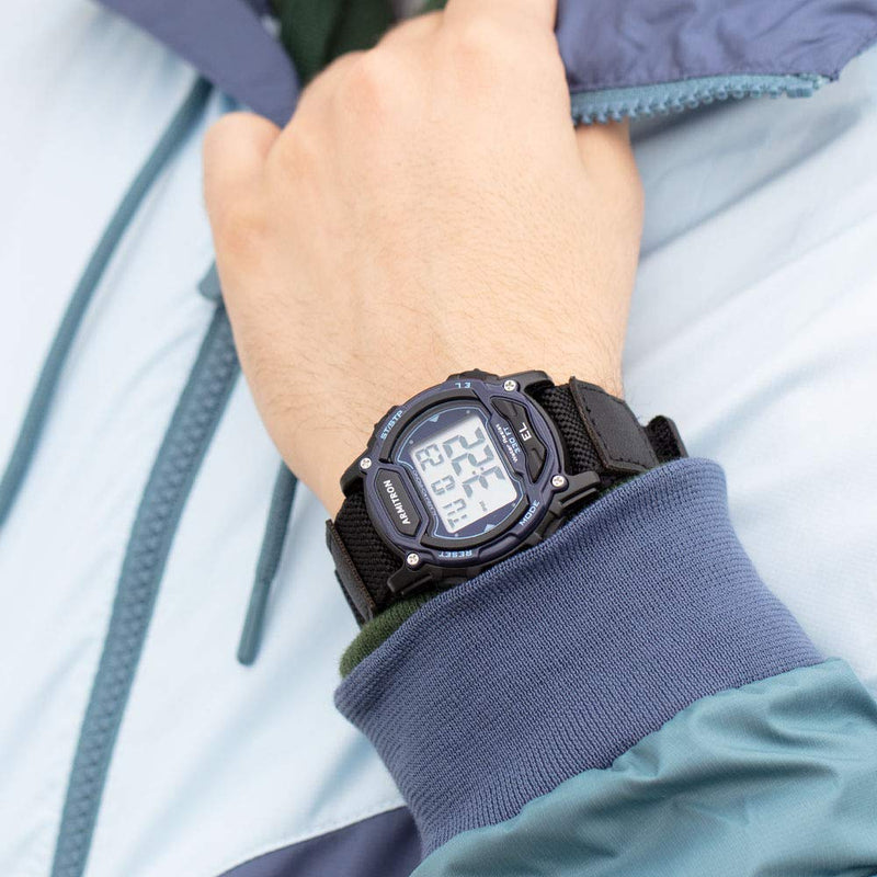 Armitron Sport Unisex Digital Chronograph Nylon Strap Watch, 45-7004 Blue - BeesActive Australia