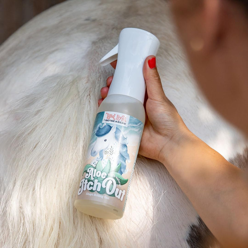 Lilla Livet by Bense&Eicke Aloe Itch Out Eczema Spray for Horses - Soothing & Nourishing - Cleans and Moisturises - with Aloe Vera, Livermoss & Tea Tree Oil, 500 ml Spray Bottle