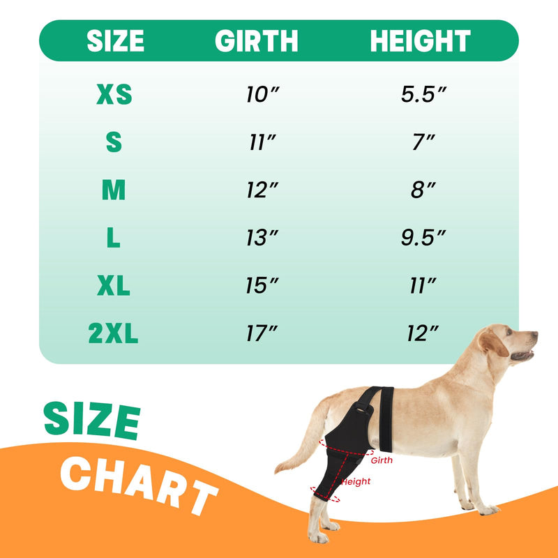 Dog Rear Leg Sleeve to Stop Licking, Hind Leg Protector for TPLO Recovery, ACL Surgery, Wounds or Skin Issues, Soft Breathable Cover for Large Medium Small Dogs Black Right,L