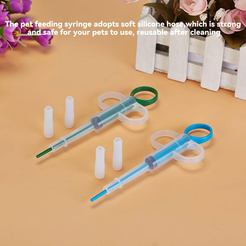 Tablet dispenser for cats, 2 pieces, reusable tablet feeder, pet pusher syringe, tablet dispenser cat, pet medication syringe, nursing pusher shooter for small pets - BeesActive Australia