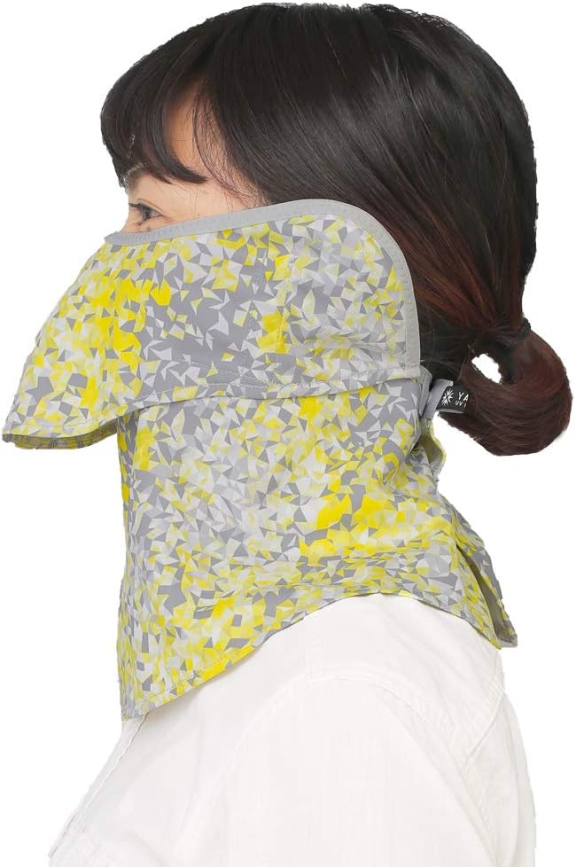 YAKeNU UV CUT MASK UV Protection Face Cover, Yakenu Fit, Ear Cover, UV Protection Mask (Snap Button, 478 Yellow Prism) - BeesActive Australia