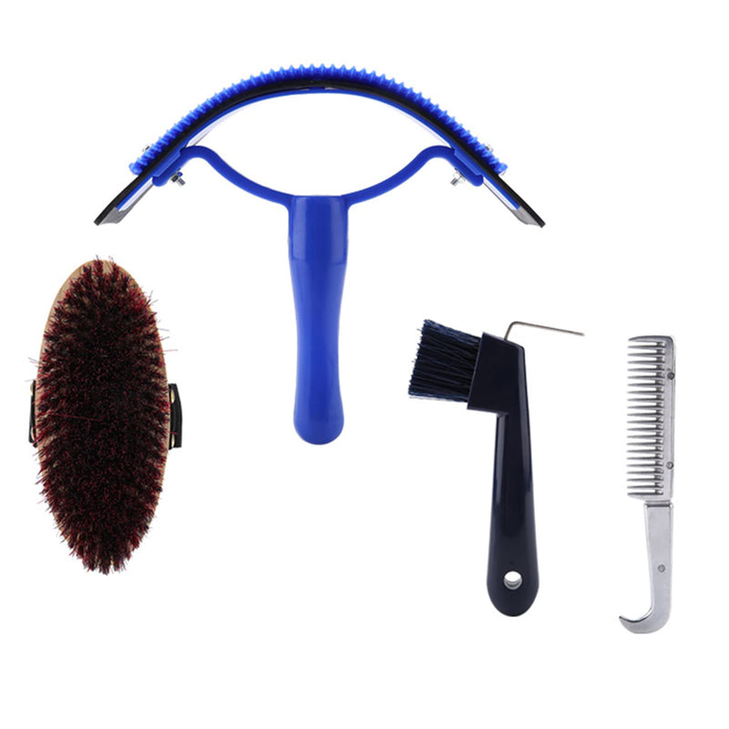 Zerodis Horse Grooming Care Kit, 10Pcs Equestrain Brush Curry Comb Horse Cleaning Tool Set Horse Riding Equipment for Beginners - BeesActive Australia