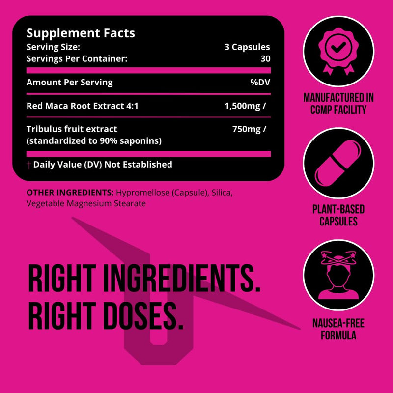 Hormone Balance & Mood Support for Women - Restore Female Drive & Reduce Mood Swings - Natural Hormonal Support Supplement with Tribulus Terrestris & Red Maca Root Extract - 90 Ct - BeesActive Australia