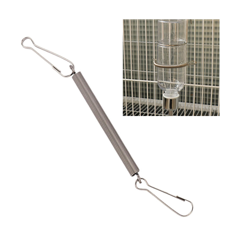 3.1in Spring with Clips Metal Springs 2 Clips Cage Accessories for Small Animal Hamster Guinea Pigs Water Dispenser Water Bottle Clip On Holder - BeesActive Australia