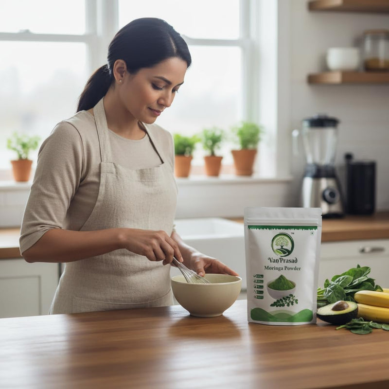 100% Pure Organic Moringa Powder 100g | Premium Moringa Leaf Powder | Natural Superfood | Rich in Vitamins, Minerals & Antioxidants | Vegan & Non-GMO 3.5 Ounce (Pack of 1)