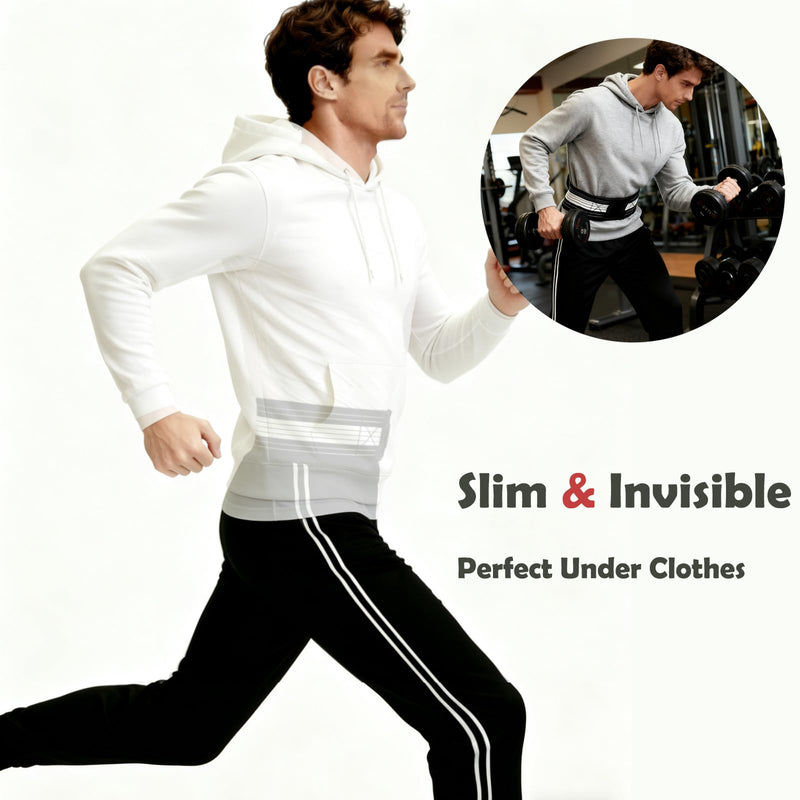 Lightweight Lower Back Brace for Women Men - Lumbar Support Belt Narrow Thin Discreet w/ Adjutable Dual Compression Alleviates Lower Back, Sciatic, Leg, Pelvic, Hip Pain/Good for Work Excercise Medium