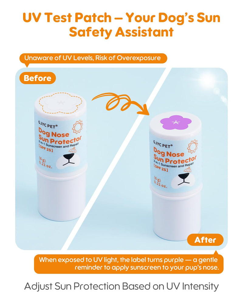 Dog Nose Protector Balm – Moisturizing Sun Protection with Shea Butter & Vitamin E, UV Test Patch Included – Natural & Safe for Sensitive Skin