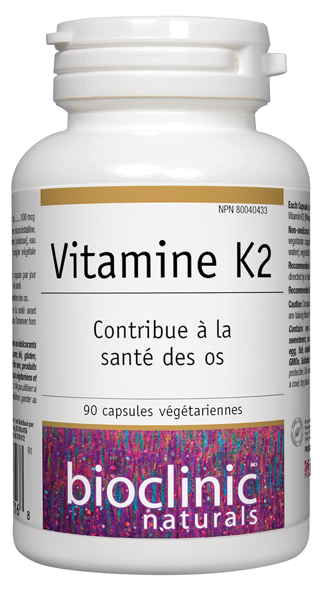 Bioclinic Naturals - Vitamin K2 100 mcg. - 90 Vegetarian Capsules